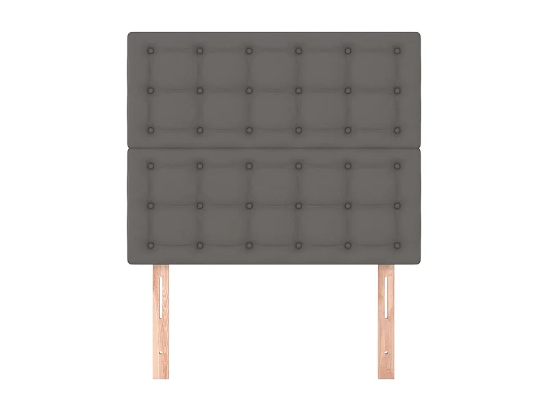 2er-set-Kopfteil,Bettkopfteile Grau 100x5x78/88 cm Kunstleder -gkd177761