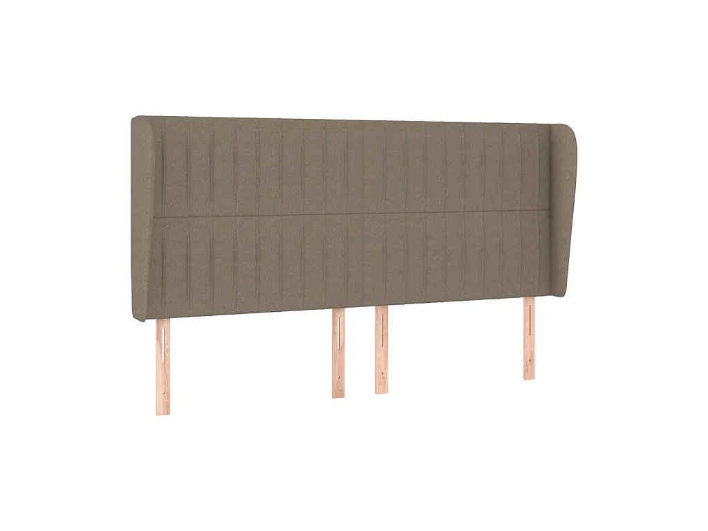 Testiera | Testata del letto ad Orecchio Tortora 183x23x118/128 cm in Tessuto