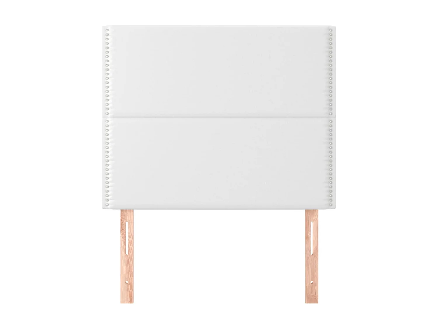 Cabeceira de cama 2 pcs couro artificial 90x5x78/88 cm branco PT665114