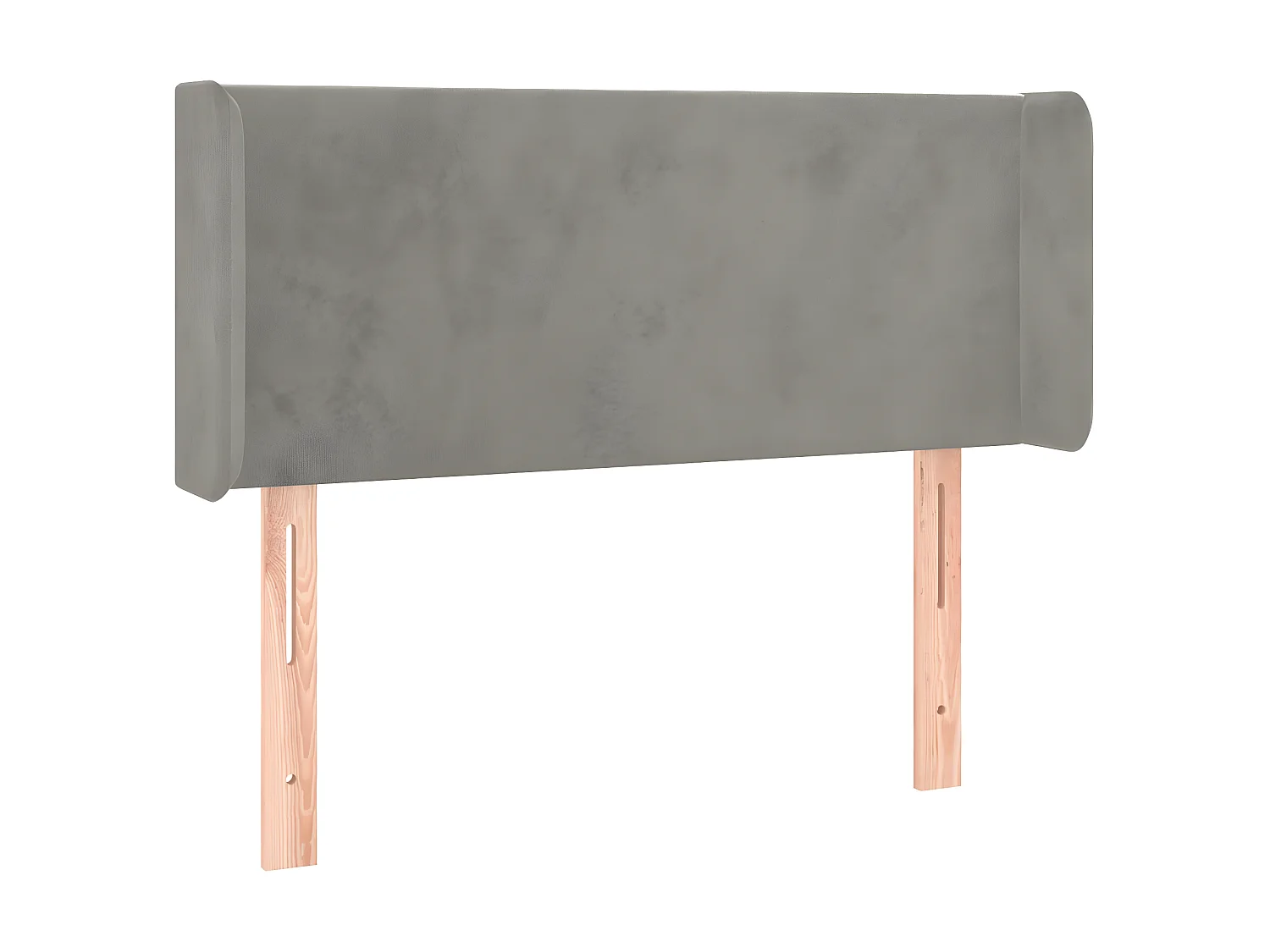 Tête de lit à LED Gris clair 93x16x78/88 cm Velours POI18639 BonneVie Meuble
