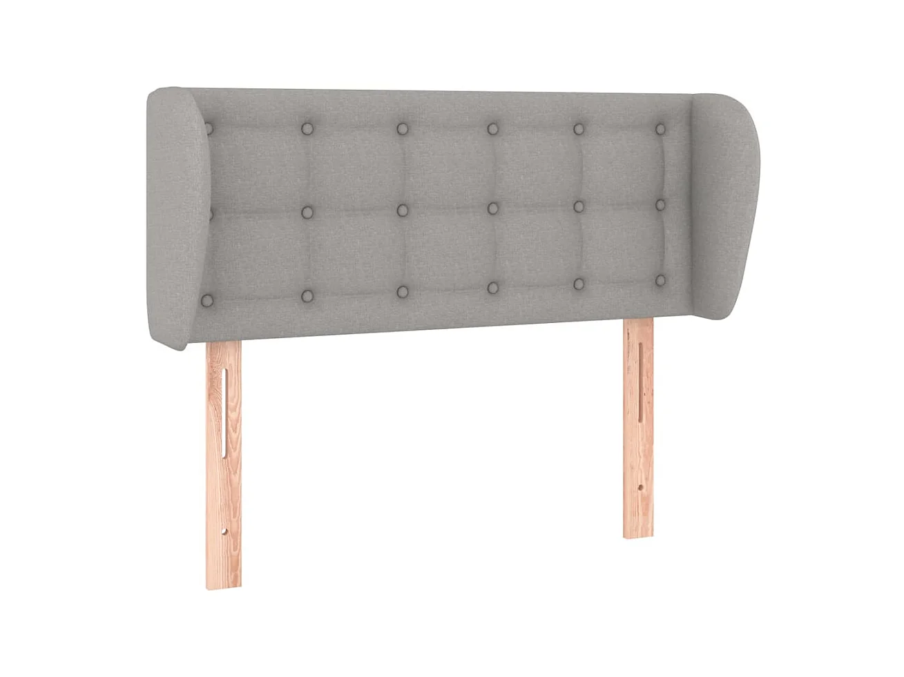Kopfteil,Bettkopfteil mit Ohren Hellgrau 93x23x78/88 cm Stoff -gkd754804
