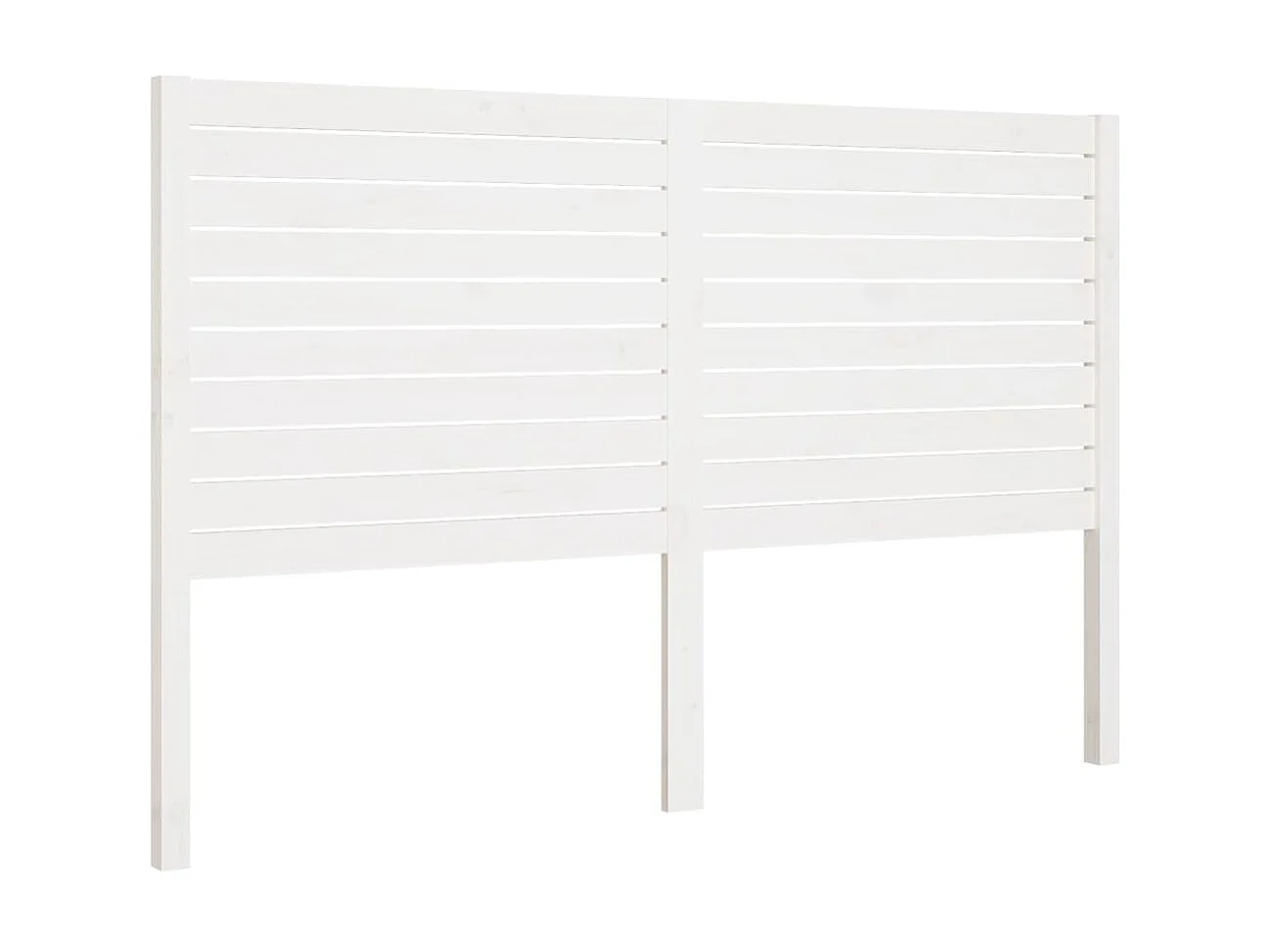 Tête de lit Blanc 126x4x100 cm Bois massif de pin POI32414 BonneVie Meuble