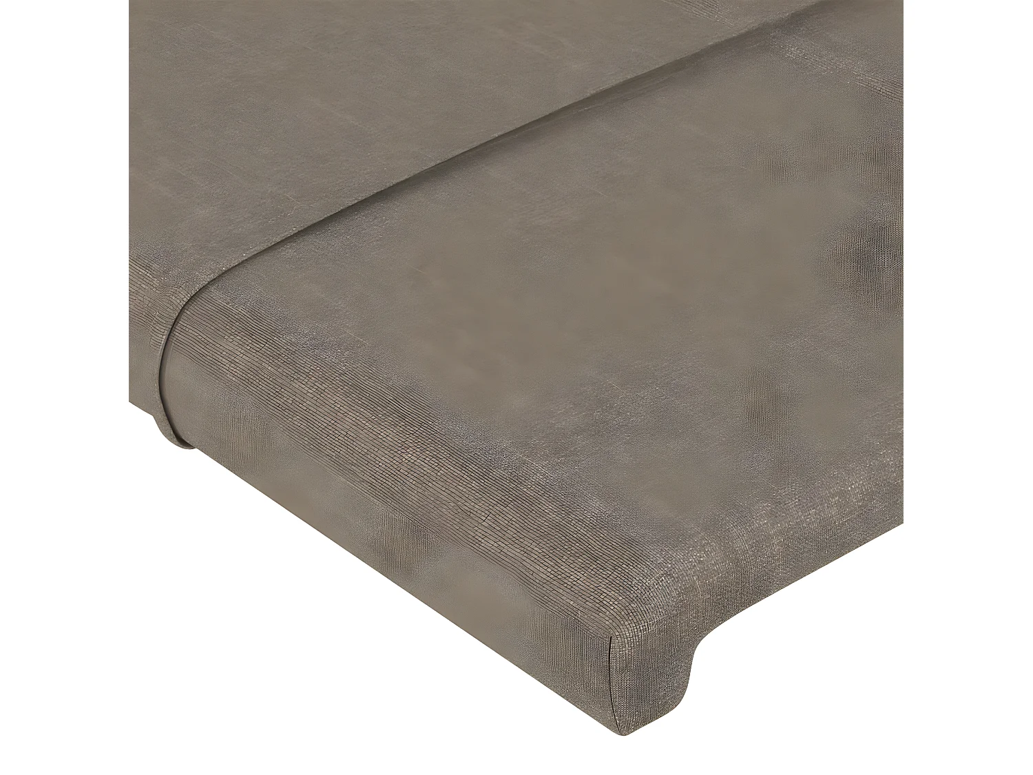 Cabecero con orejas de tela gris taupe 203x16x118/128 cm ES31898