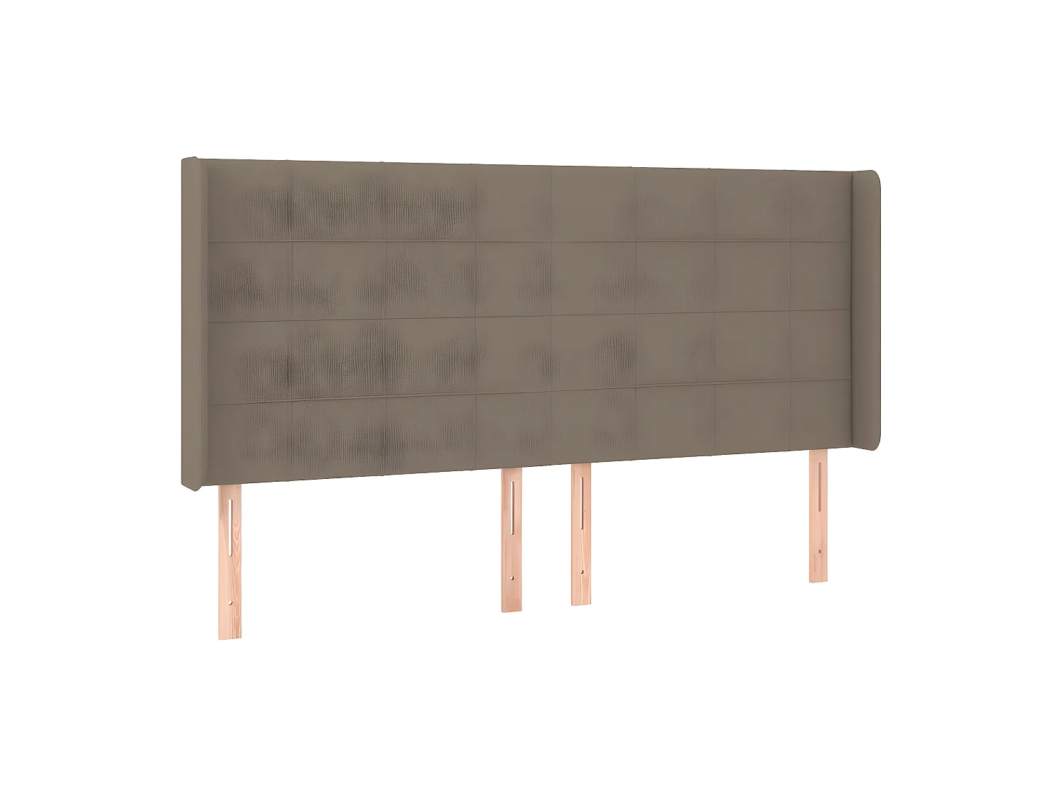 Testiera | Testata del letto ad Orecchio Tortora 203x16x118/128 cm in Tessuto