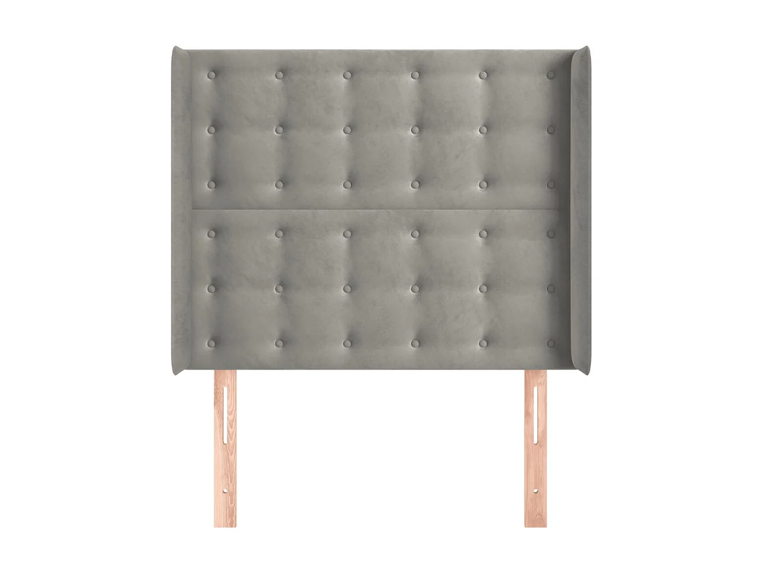 Tête de lit avec oreilles Gris clair 83x16x118/128 cm Velours POI17825 BonneVie Meuble