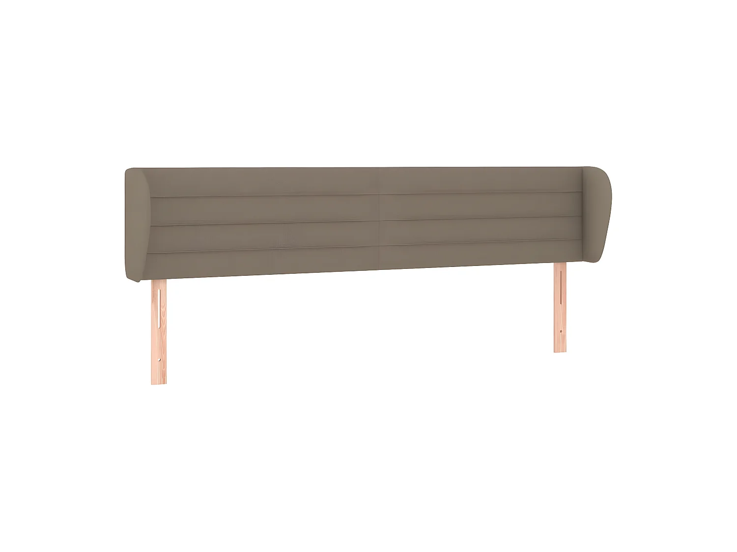 Tête de lit avec oreilles Taupe 183x23x78/88 cm Tissu POI97680 BonneVie Meuble