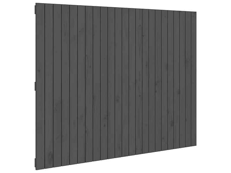 Testiera | Testata del letto da Parete Grigia 146,5x3x110cm Legno Massello di Pino