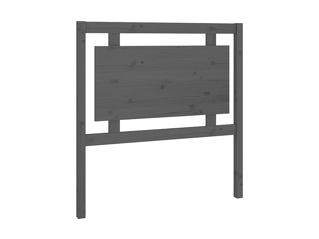 Tête de lit Gris 95,5x4x100 cm Bois massif de pin POI86747 BonneVie Meuble