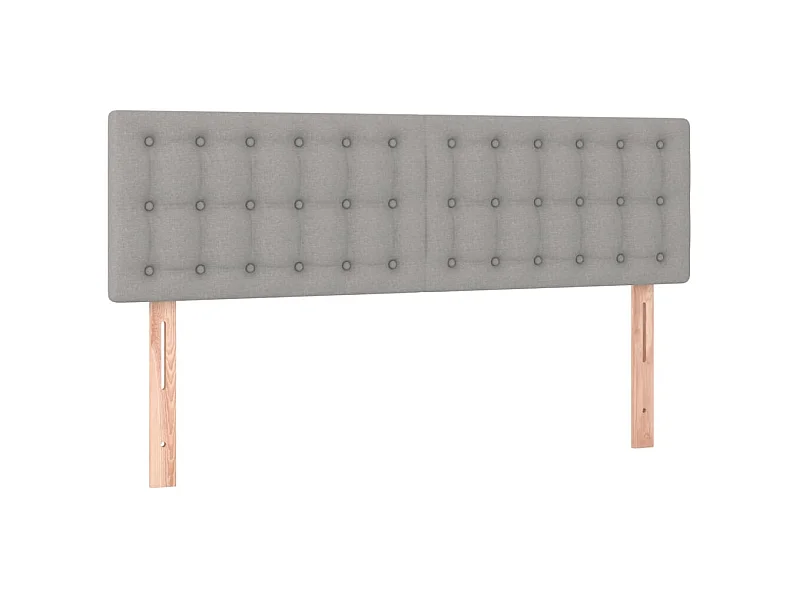 2er-set-Kopfteil,Bettkopfteile Hellgrau 72x5x78/88 cm Stoff -gkd137117