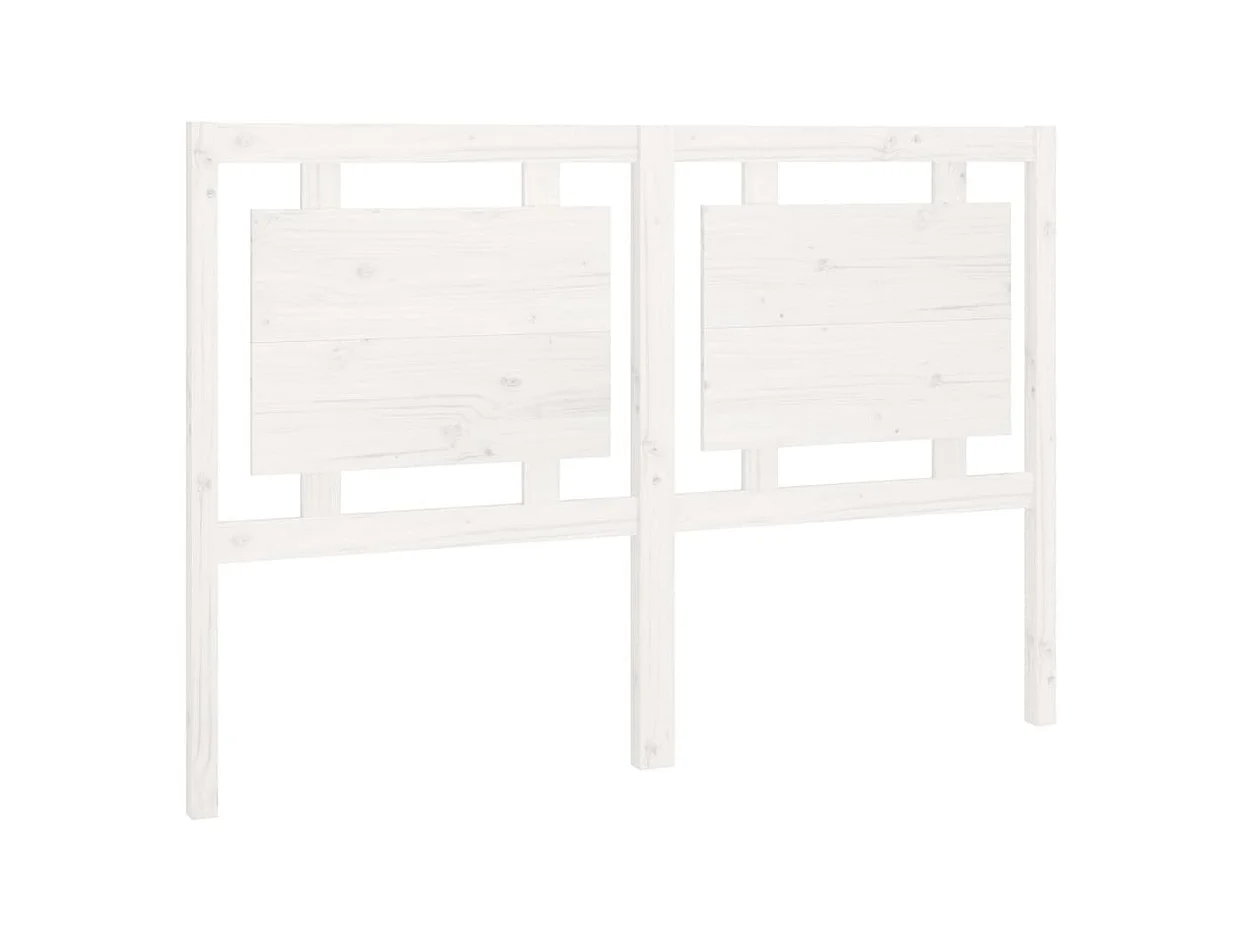 Tête de lit Blanc 145,5x4x100 cm Bois massif de pin POI52537 BonneVie Meuble