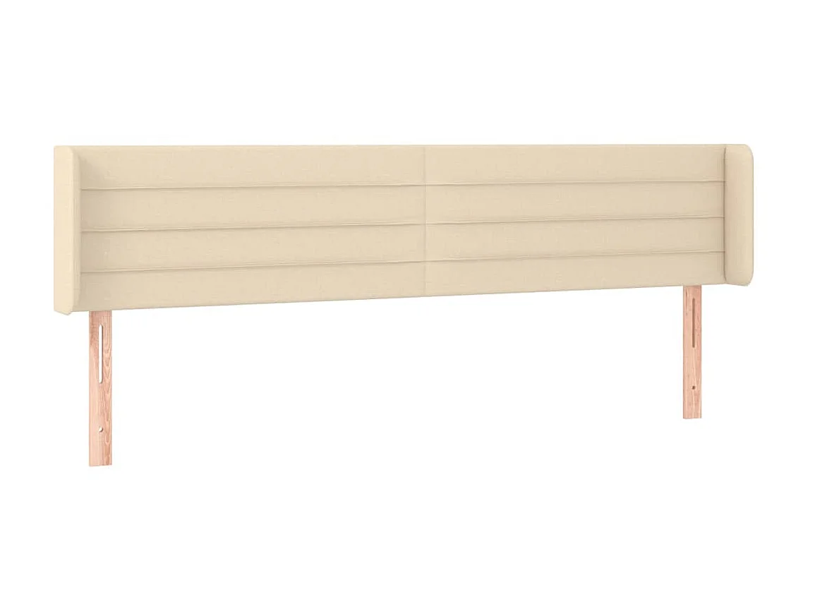 Tête de lit à LED Crème 163x16x78/88 cm Tissu POI18875 BonneVie Meuble