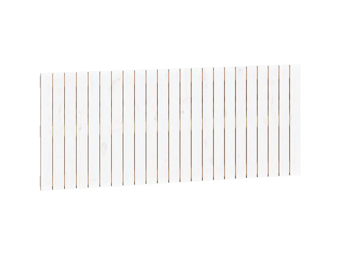Testiera | Testata del letto da Parete Bianca 147x3x60 cm in Legno Massello di Pino