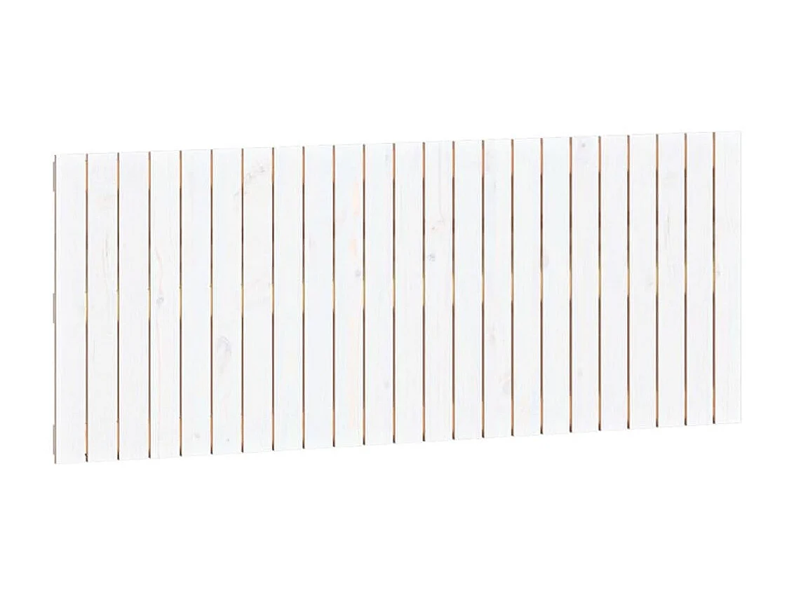 Tête de lit murale Blanc 147x3x60 cm Bois massif de pin POI43928 BonneVie Meuble