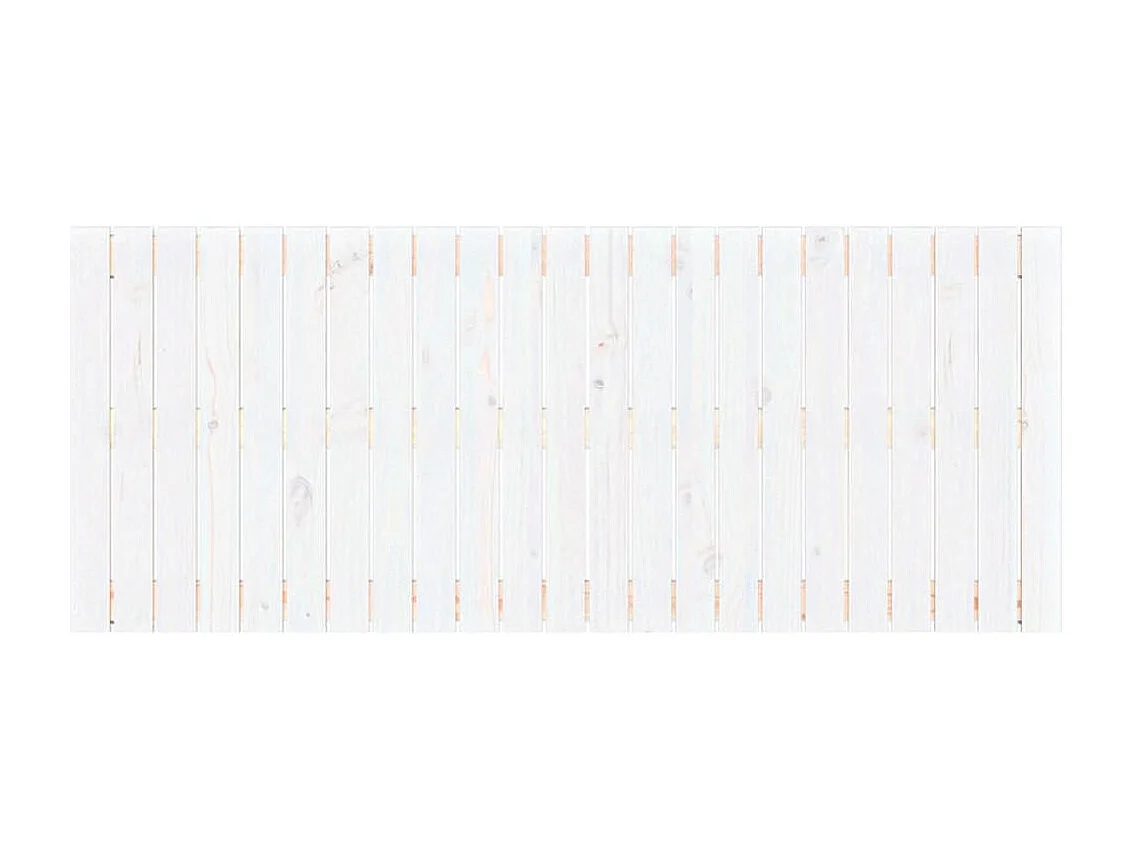 Tête de lit murale Blanc 147x3x60 cm Bois massif de pin POI43928 BonneVie Meuble