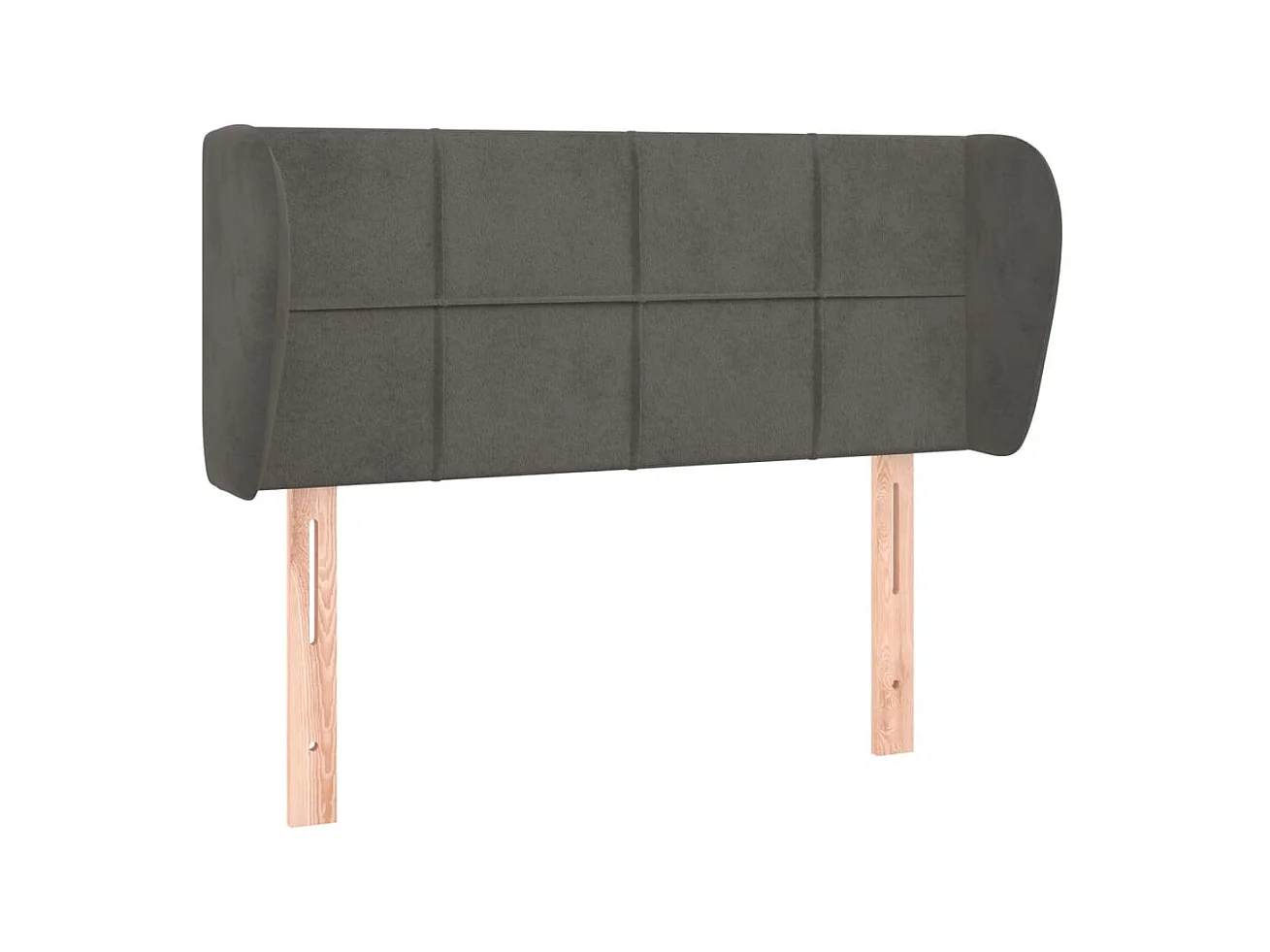 Tête de lit avec oreilles Gris foncé 103x23x78/88 cm Velours POI72960 BonneVie Meuble