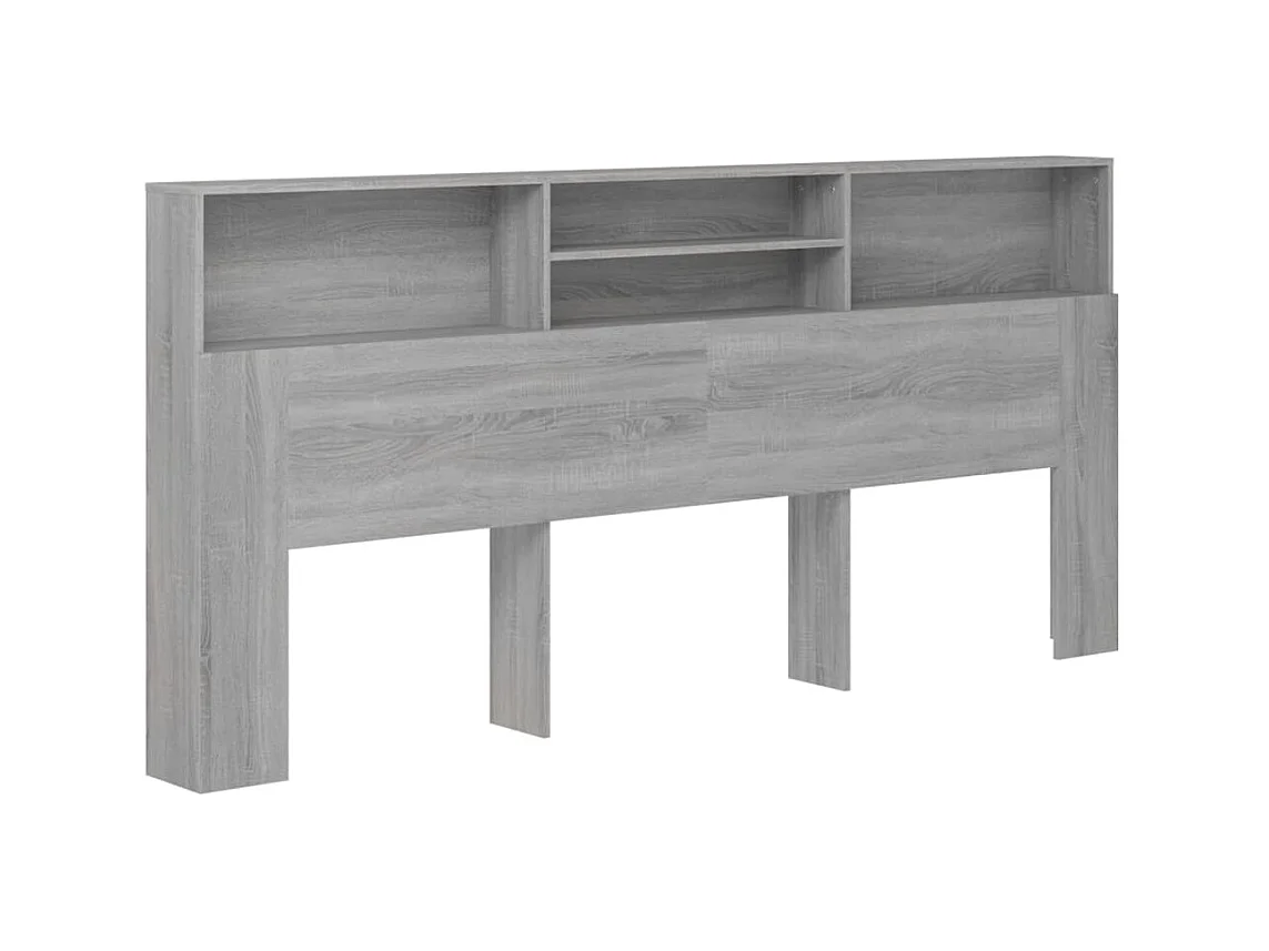 Armoire de tête de lit Sonoma gris 220x19x103,5 cm POI90684 BonneVie Meuble