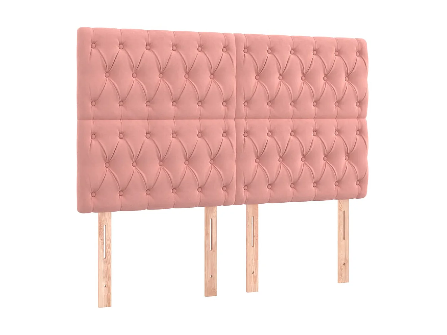 Cabeceira de cama c/ luzes LED veludo 144x7x118/128 cm rosa PT645491