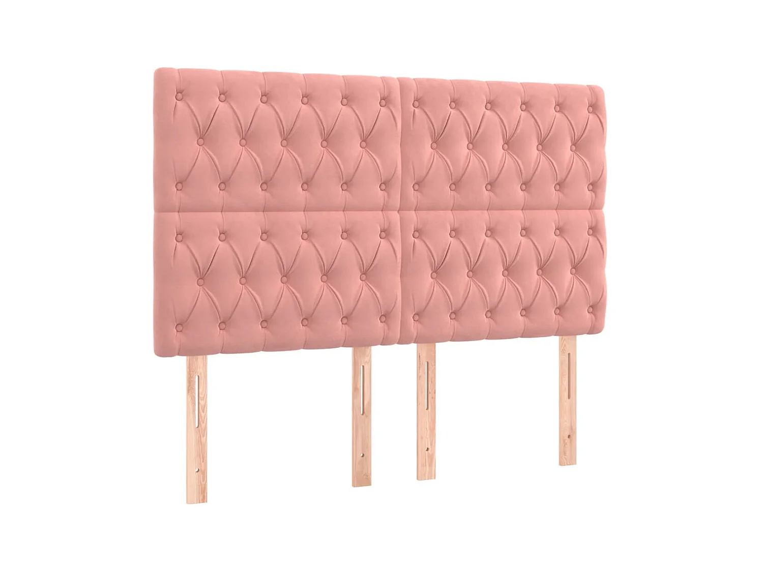 LED Kopfteil,Bettkopfteil Rosa 144x7x118/128 cm Samt -gkd955160