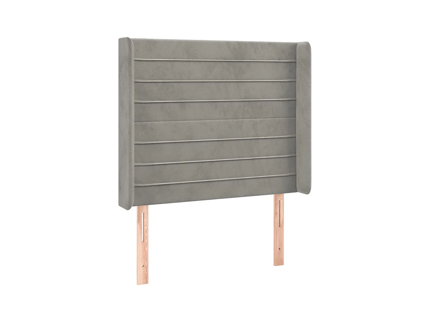 Tête de lit avec oreilles Gris clair 83x16x118/128 cm Velours POI45821 BonneVie Meuble