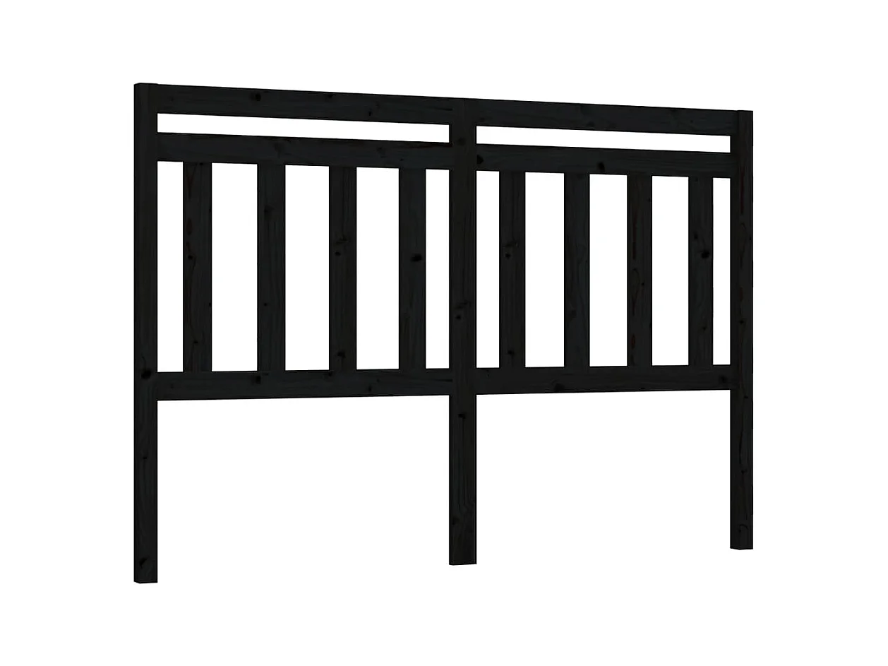 Testiera | Testata del letto per Letto Nera 146x4x100 cm in Legno Massello di Pino