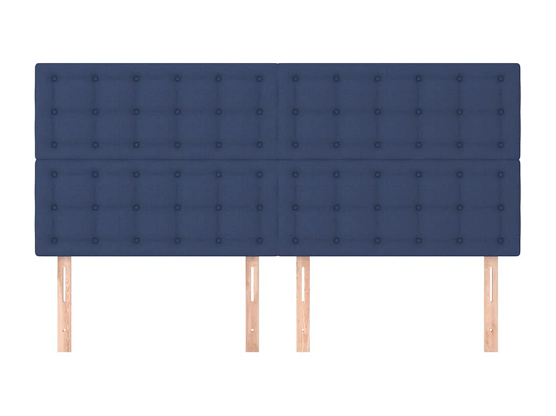Têtes de lit 4 pcs Bleu 80x5x78/88 cm Tissu POI91164 BonneVie Meuble