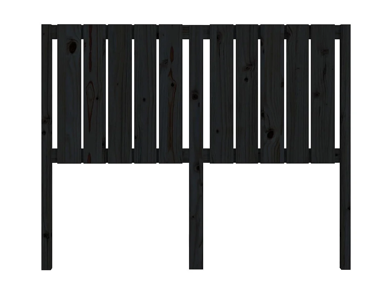 Cabeceira de cama 125,5x4x100 cm pinho maciço preto PT803644