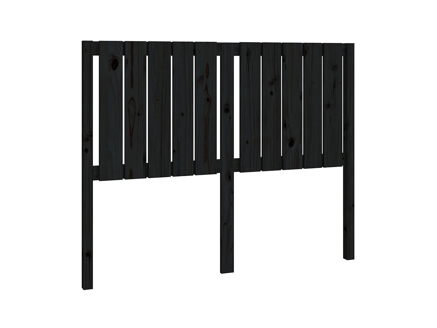 Testiera | Testata del letto per Letto Nera 125,5x4x100cm in Legno Massello di Pino
