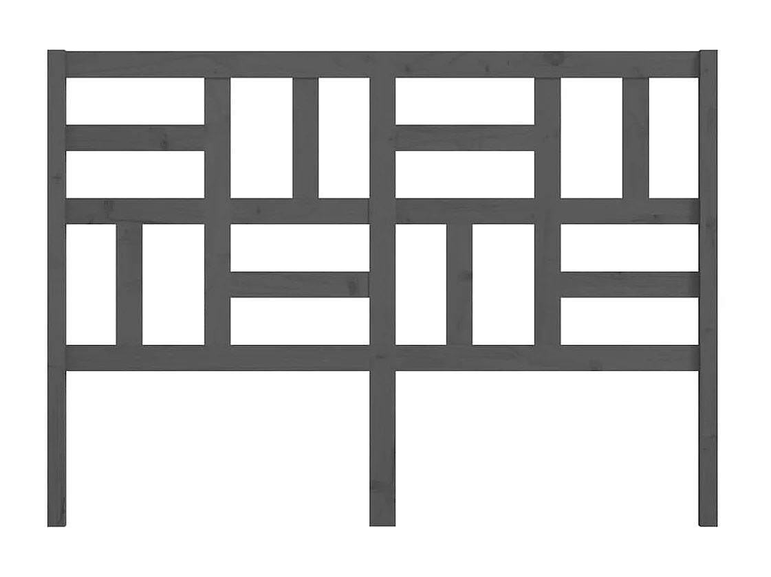 Tête de lit Gris 126x4x104 cm Bois massif de pin POI78006 BonneVie Meuble