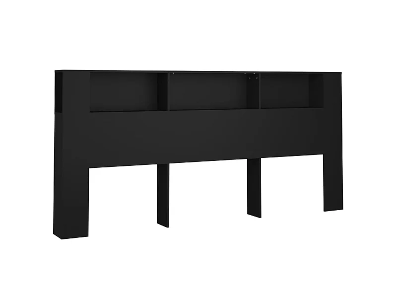 Testiera | Testata del letto con Scomparti Nera 220x18,5x104,5 cm