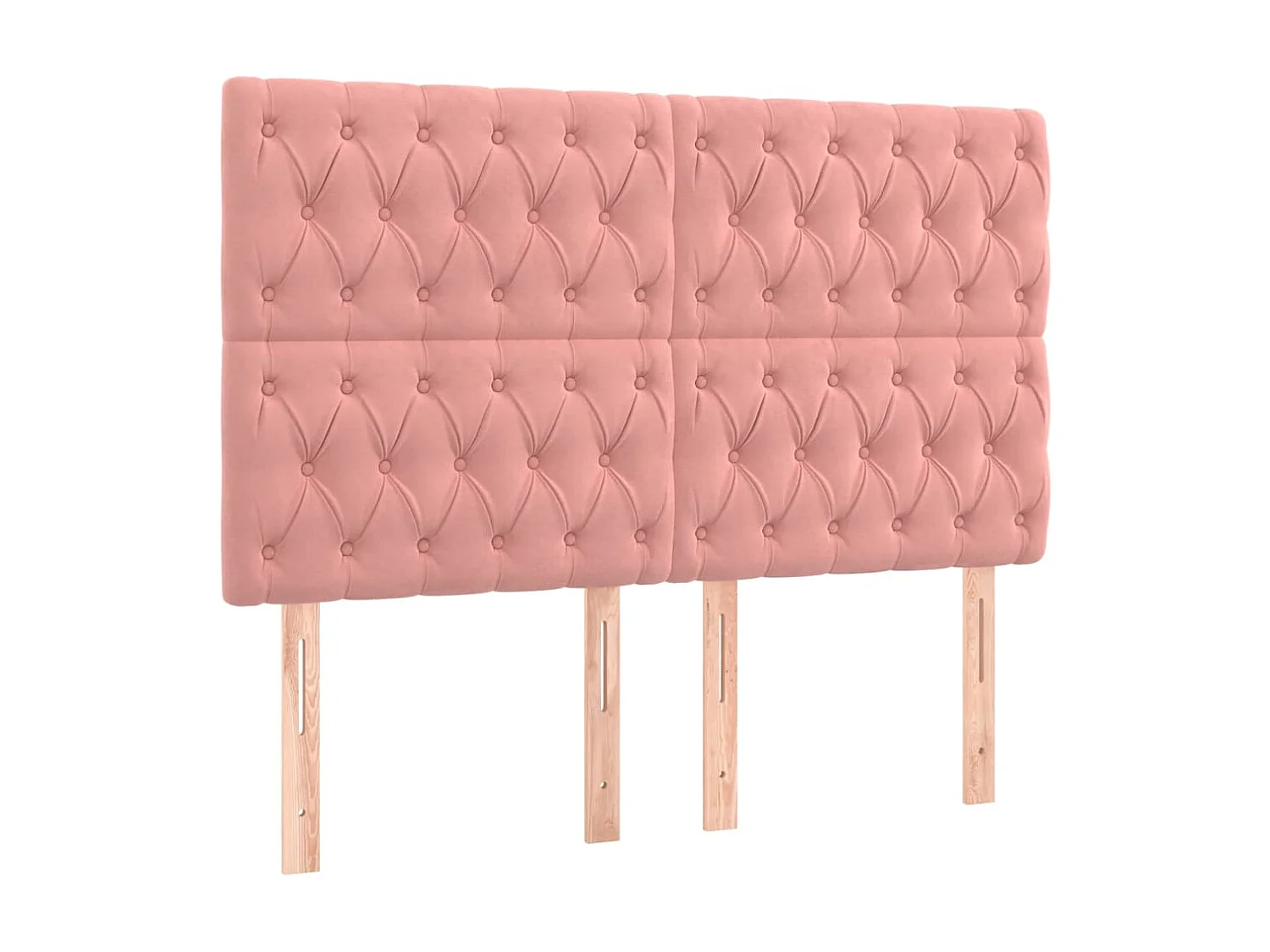 Tête de lit à LED Rose 160x7x118/128 cm Velours POI79186 BonneVie Meuble