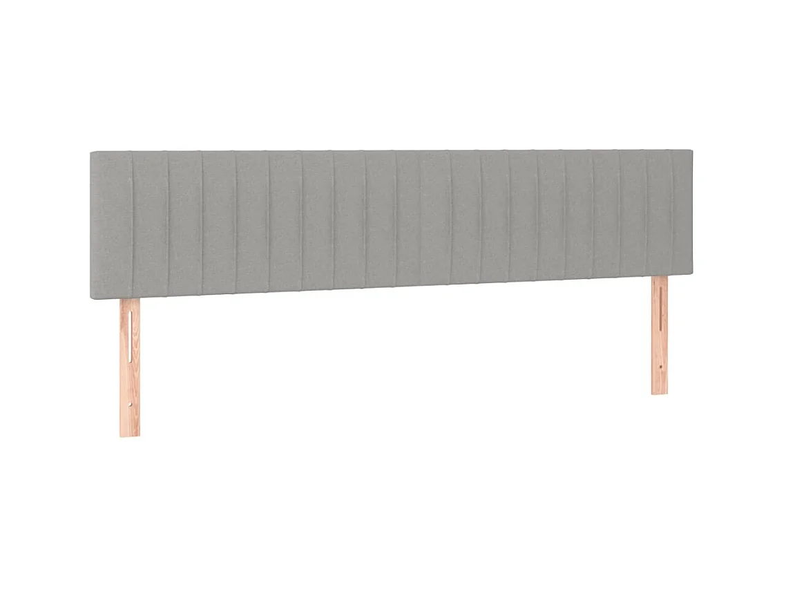 Testiere | Testate del letto 2 pz Grigio Chiaro 90x5x78/88 cm in Tessuto