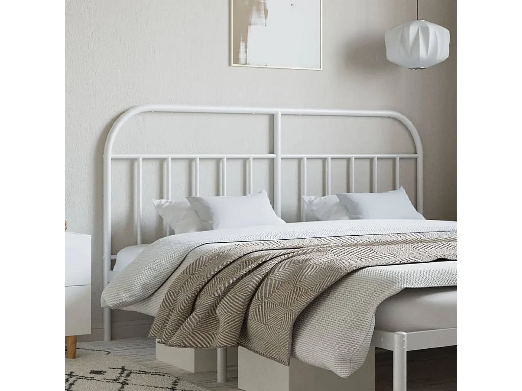 Cabeceira de cama 180 cm metal branco PT505318