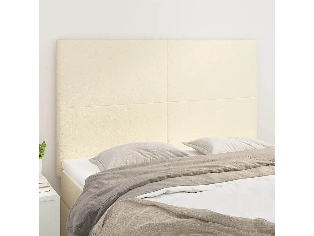 Testiere | Testate del letto 4 pz Crema 72x5x78/88 cm in Similpelle