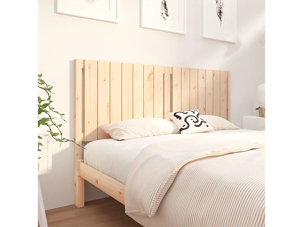 Tête de lit 165,5x4x100 cm Bois massif de pin POI94601 BonneVie Meuble