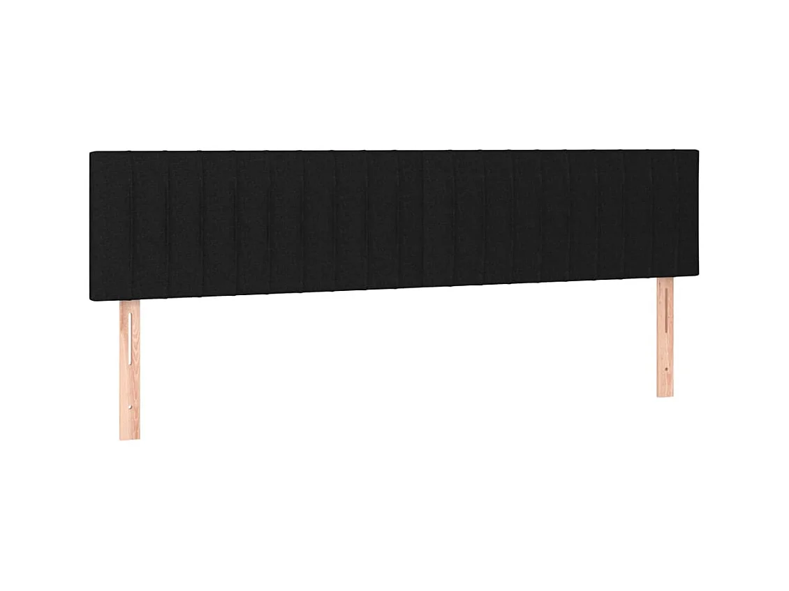 Têtes de lit 2 pcs Noir 80x5x78/88 cm Tissu POI26321 BonneVie Meuble