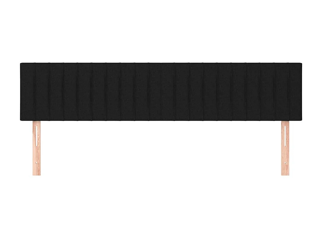 Têtes de lit 2 pcs Noir 80x5x78/88 cm Tissu POI26321 BonneVie Meuble