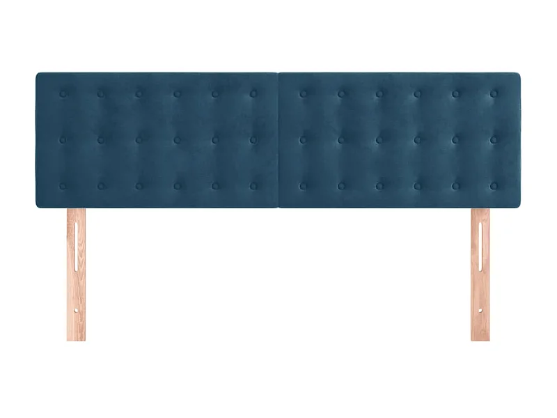 Hoofdborden 2 st 72x5x78/88 cm fluweel donkerblauw NL495458