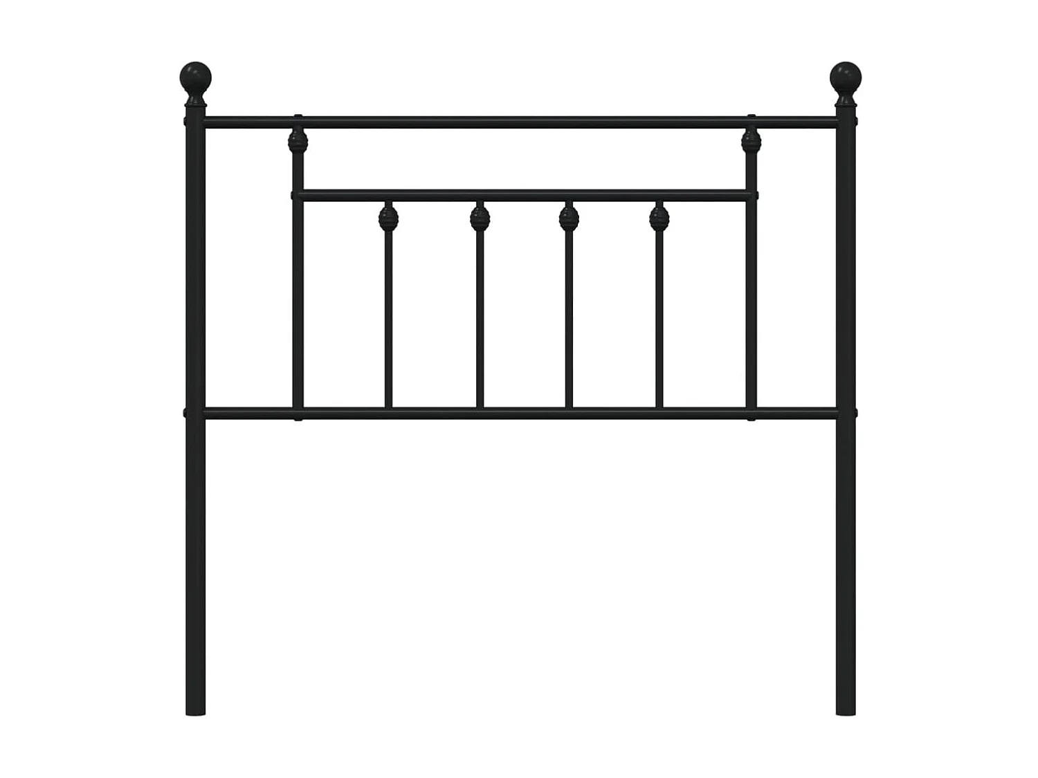 Cabecero de metal negro 90 cm ES34393