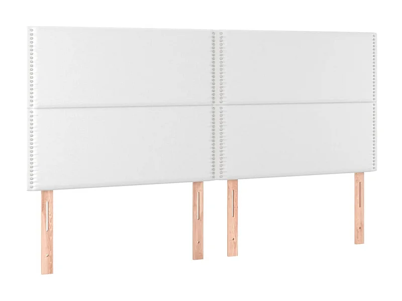 Testiere | Testate del letto 4 pz Bianco 80x5x78/88 cm in Similpelle