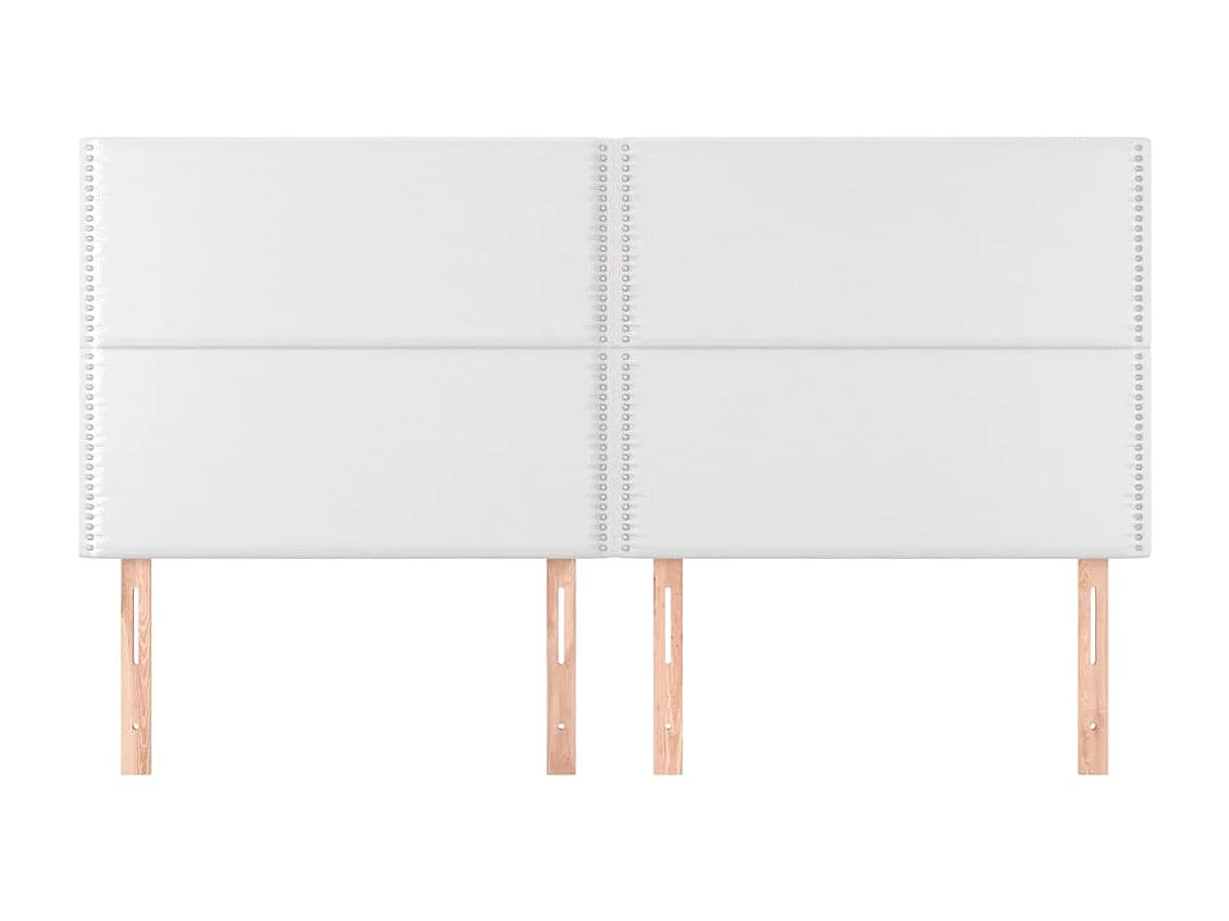 Cabeceira de cama 4 pcs couro artificial 80x5x78/88 cm branco PT308251