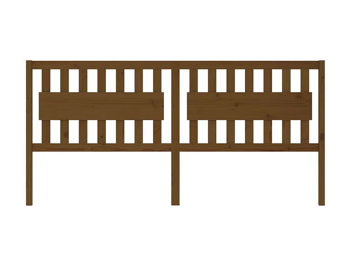 Tête de lit Marron miel 205,5x4x100 cm Bois massif de pin POI62054 BonneVie Meuble