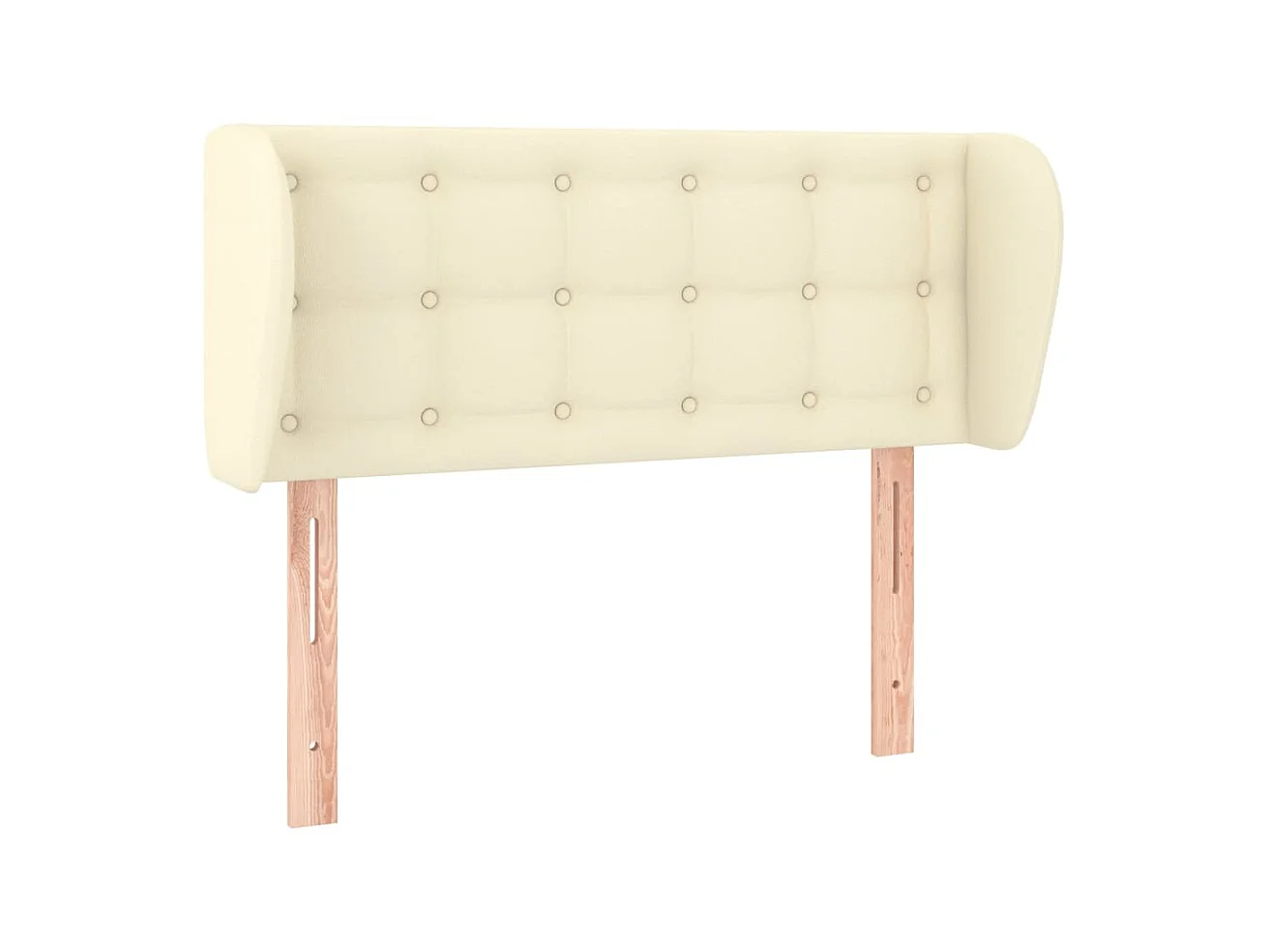 Testiera | Testata del letto ad Orecchio Crema 103x23x78/88 cm in Similpelle