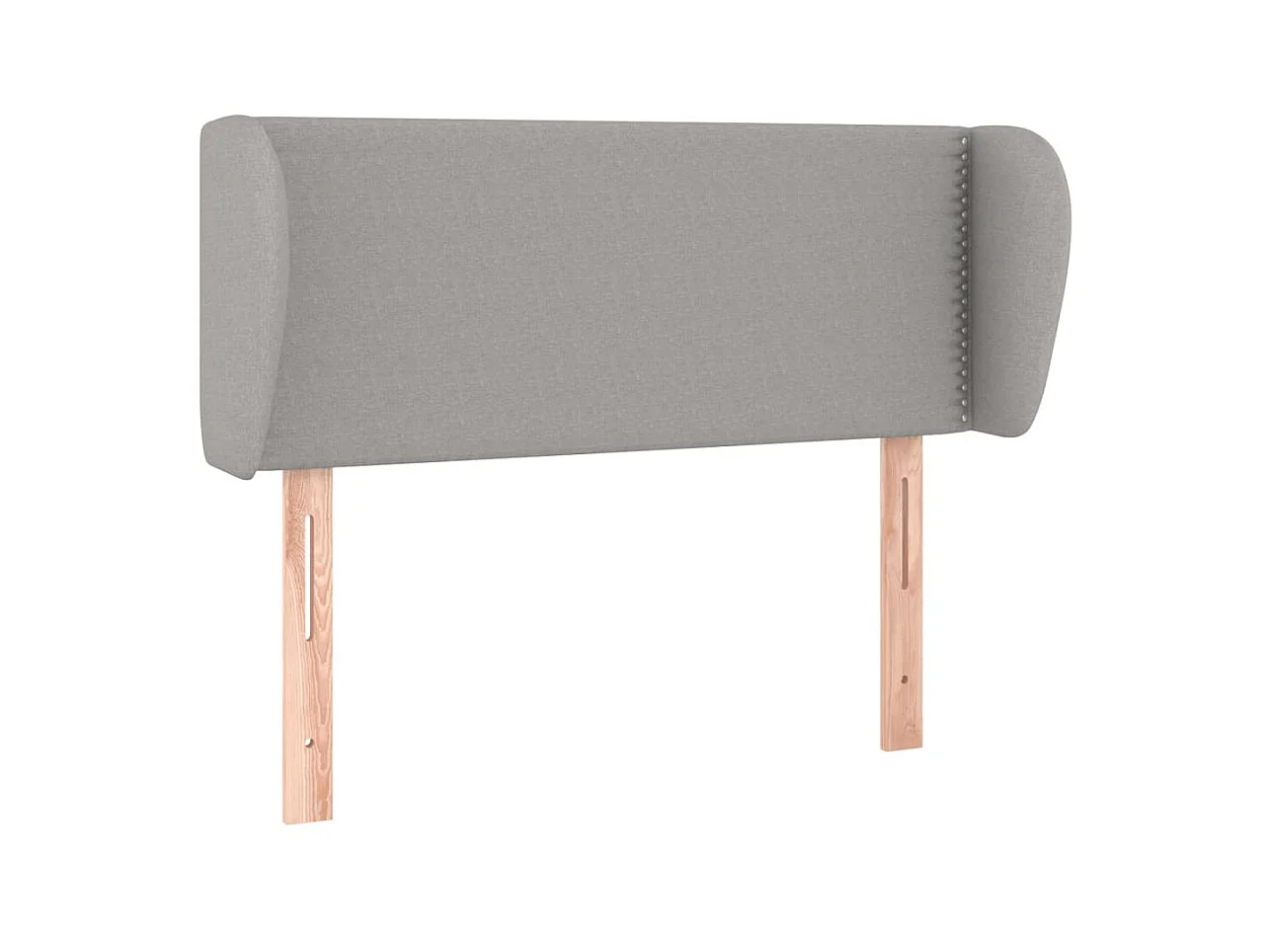 Testiera | Testata del letto ad Orecchio Grigio Chiaro 103x23x78/88 cm in Tessuto