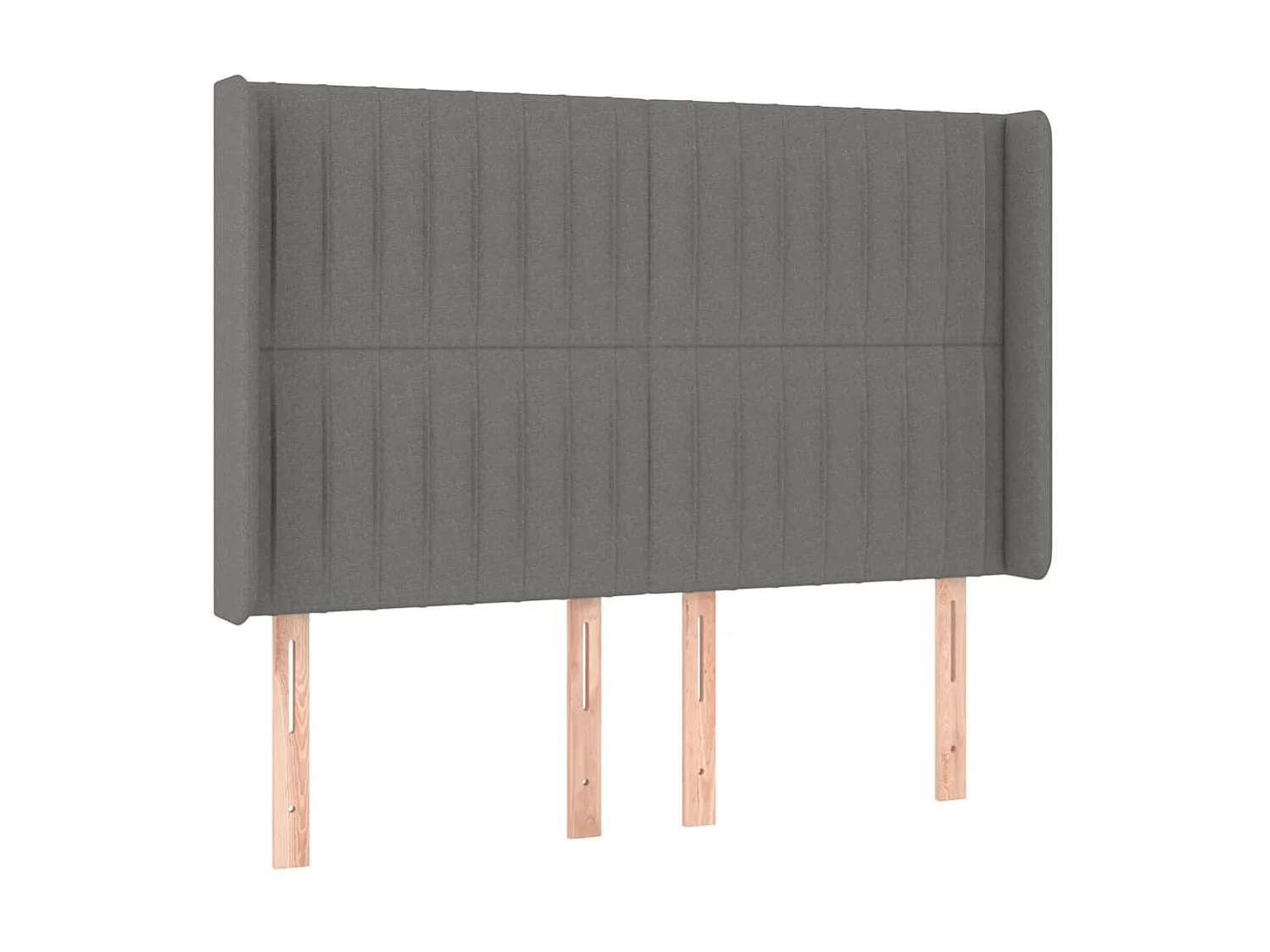 Tête de lit à LED Gris foncé 147x16x118/128 cm Tissu POI37601 BonneVie Meuble