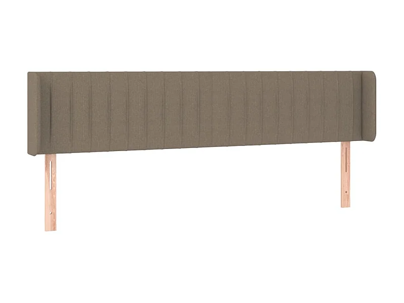 Tête de lit avec oreilles Taupe 163x16x78/88 cm Tissu POI60118 BonneVie Meuble