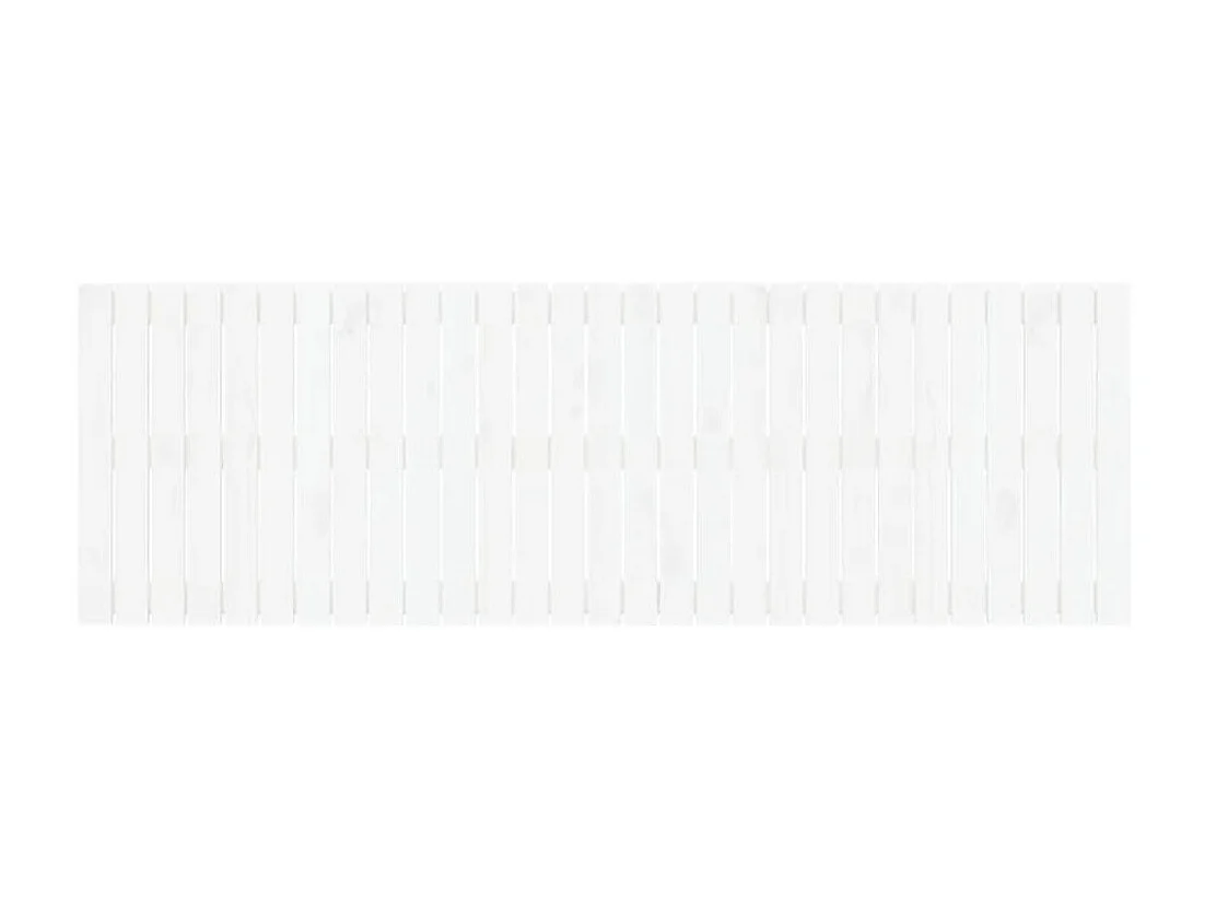 Testiera | Testata del letto da Parete Bianca 185x3x60 cm in Legno Massello di Pino
