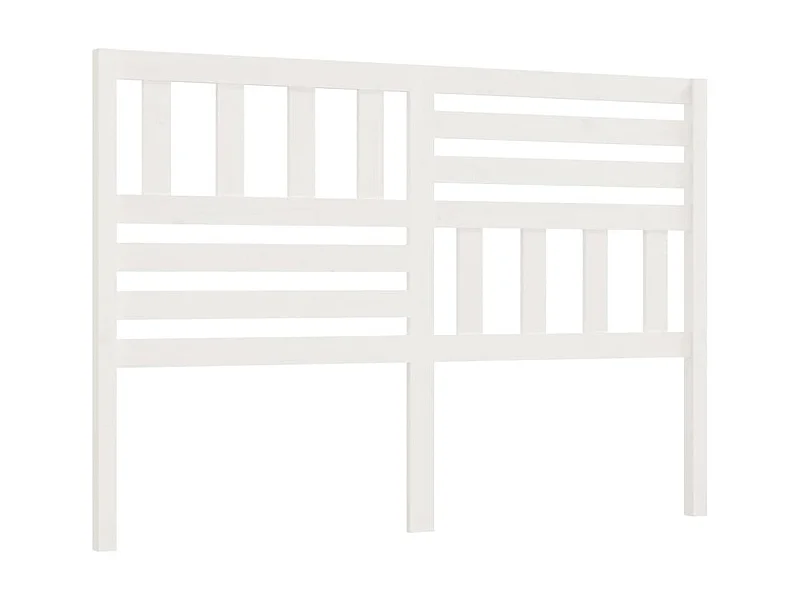 Tête de lit Blanc 146x4x100 cm Bois massif de pin POI92620 BonneVie Meuble