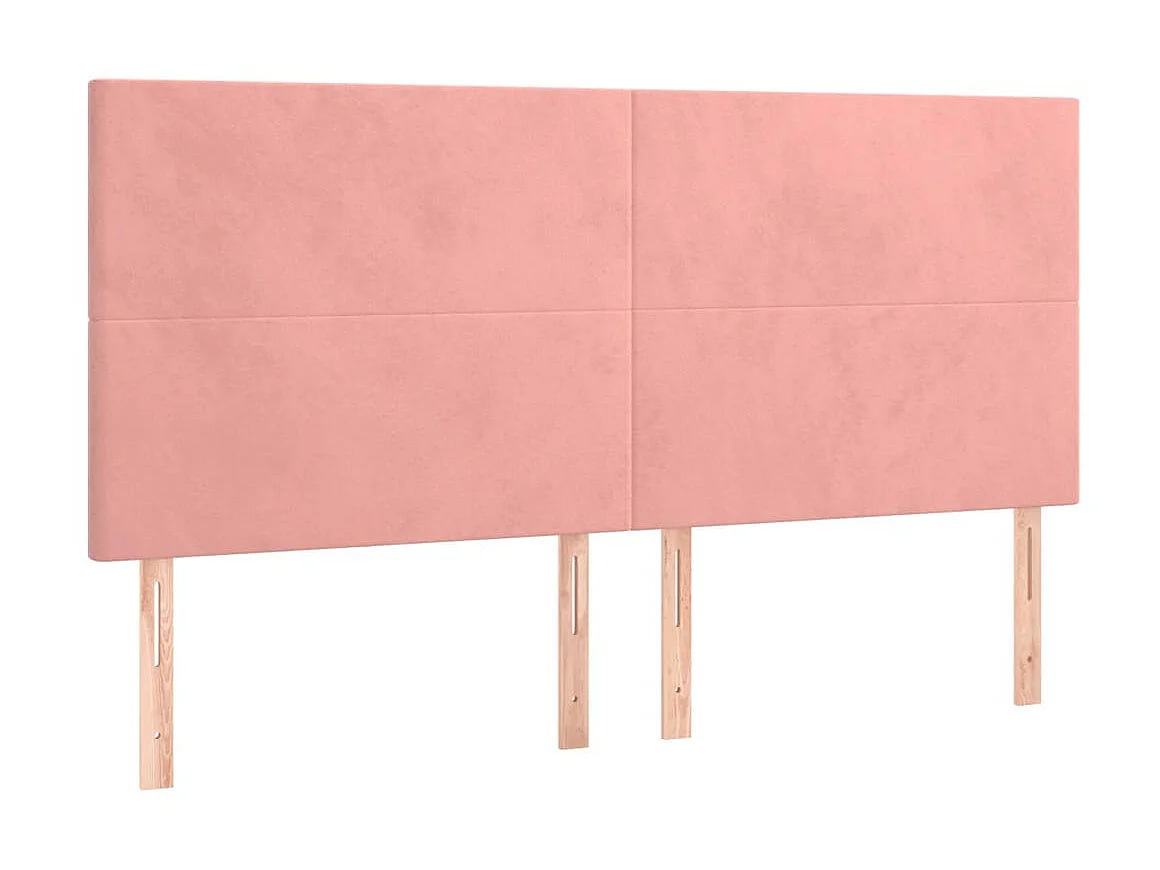 Tête de lit à LED Rose 180x5x118/128 cm Velours POI67560 BonneVie Meuble