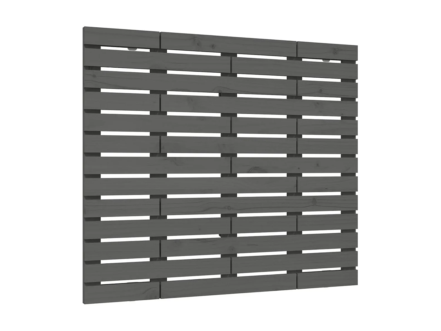 Tête de lit murale Gris 126x3x91,5 cm Bois massif de pin POI86693 BonneVie Meuble