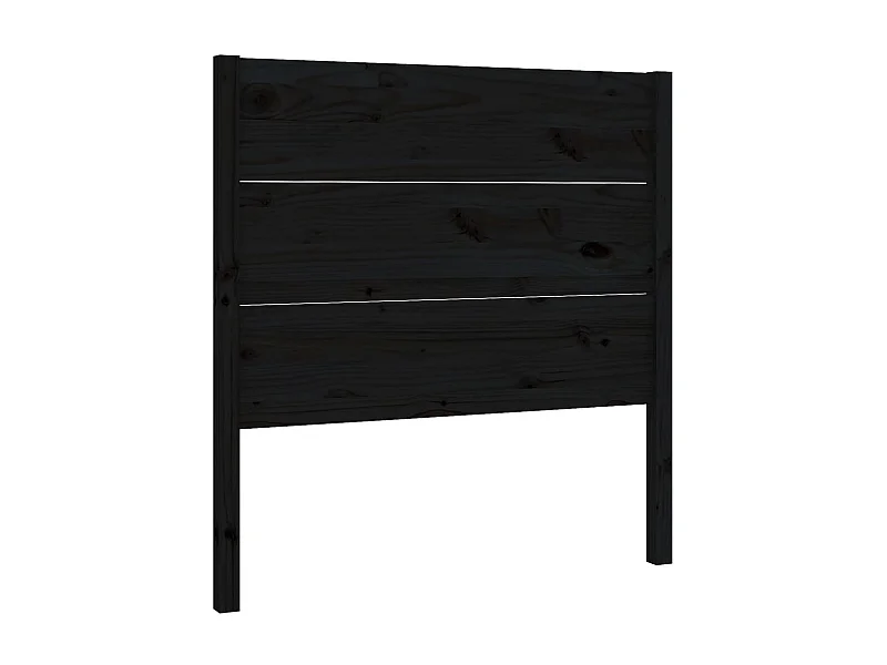 Cabeceira de cama 96x4x100 cm pinho maciço preto PT466527